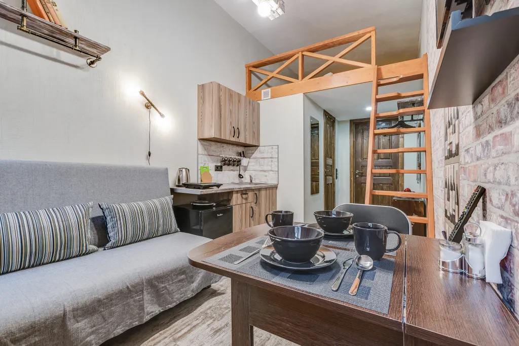 Квартира Квартира Уютная двухуровневая студия в центре города в 5 минутах от метро — Санкт-Петербург