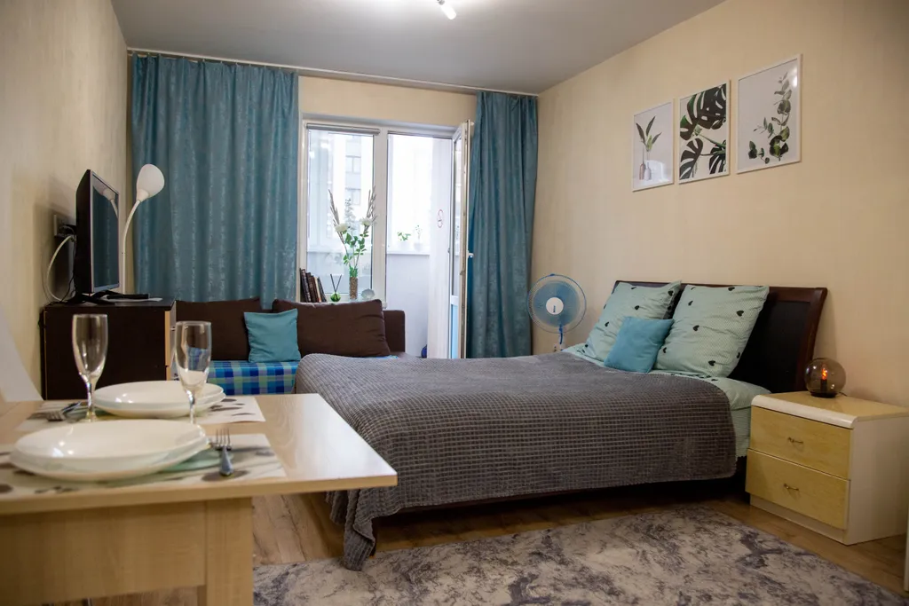 Квартира Уютная студия у метро Девяткино — аренда посуточно в Мурино