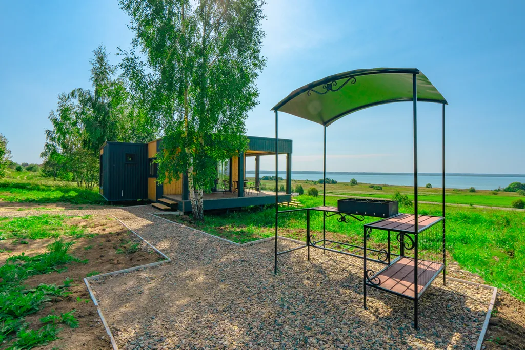 Малый дом с панорамным видом на озеро