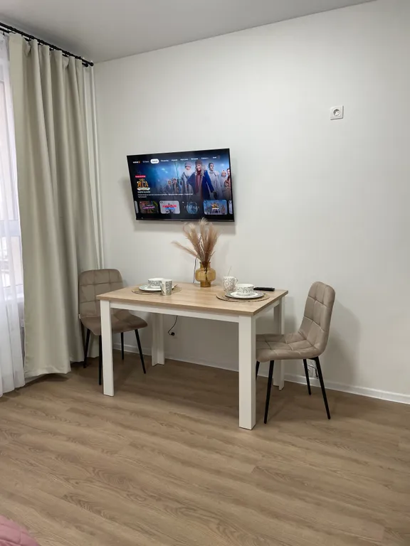 Современная студия с двухспальной кроватью в Люберцах