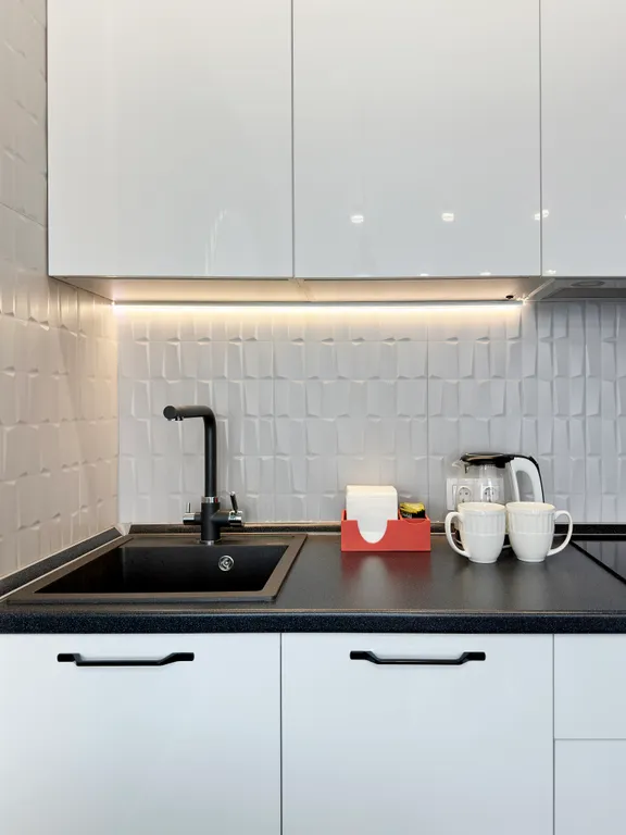 Квартира Квартира Дизайнерская студия для пары, вид на Москва-сити — Москва