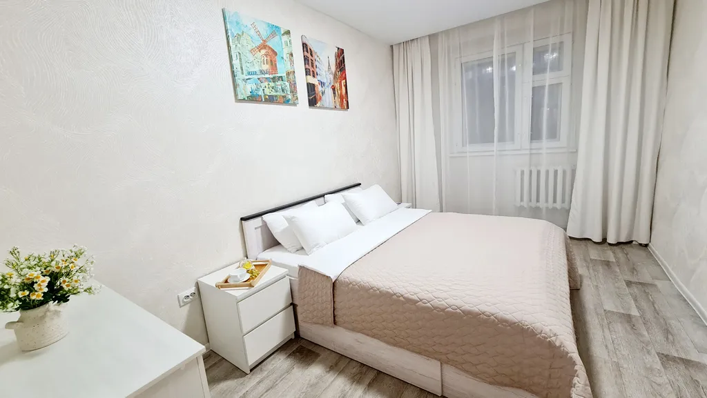 Уютная квартира в светлых тонах рядом с аквапарком Улёт