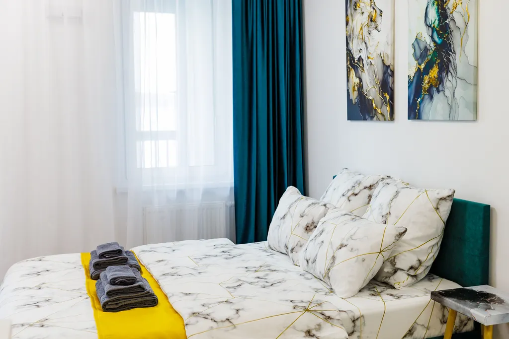 Уютнaя совремeнная cтильная квартира-студия в ЖК Артнова