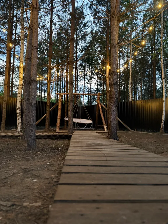 Гостевой дом с баней и чаном в лесу