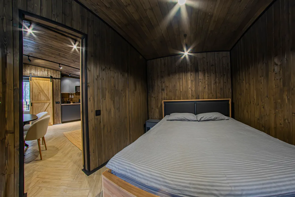 Вилла в сосновом лесу с чаном и баней