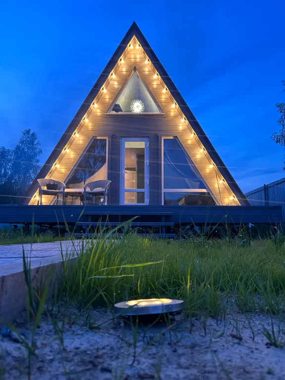 Дом A-frame Gray house