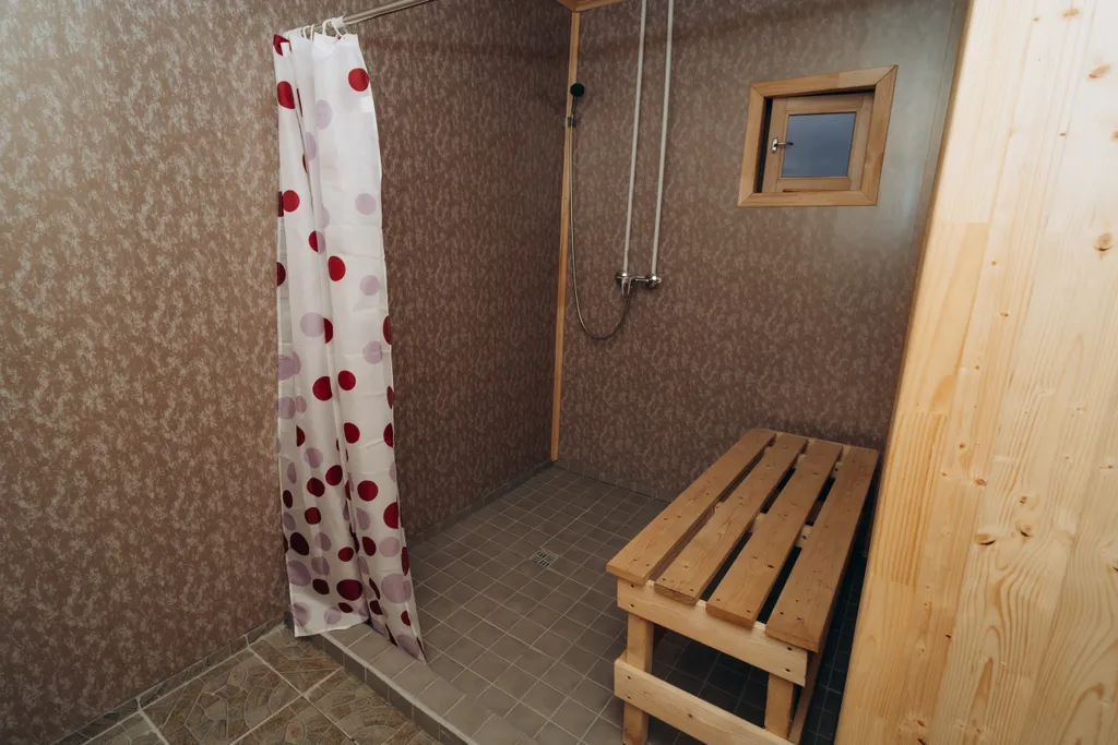 Дом с баней у леса