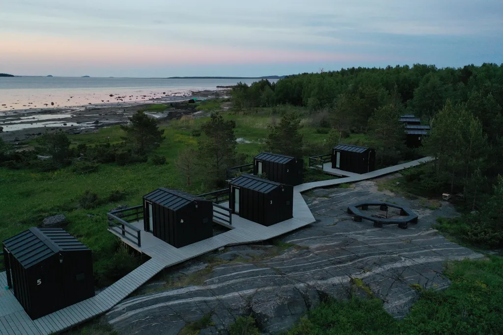 Эко-лодж на берегу Белого моря