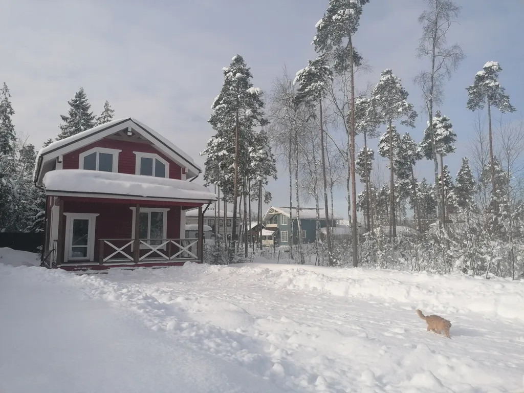 Брусничный коттедж с сауной и банным чаном