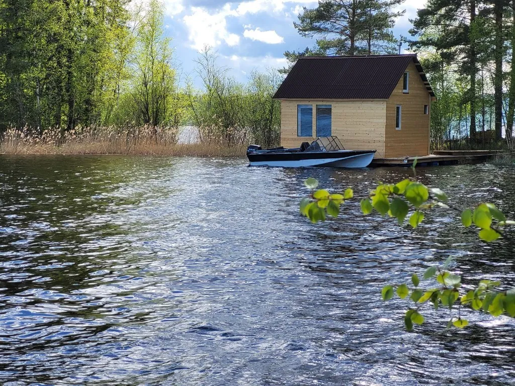 Плавдом Морячка с баней на острове + лодка на веслах