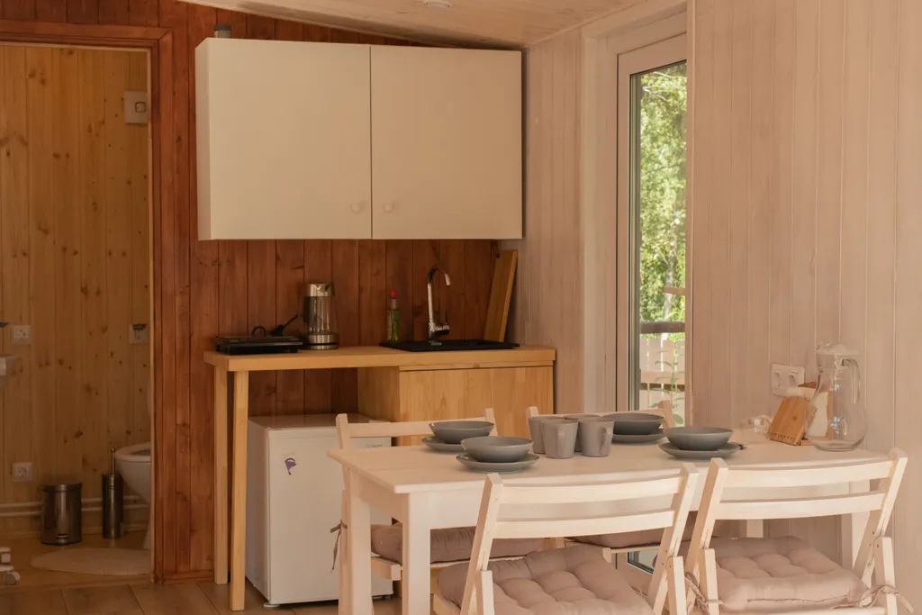 Дом с баней в лесу