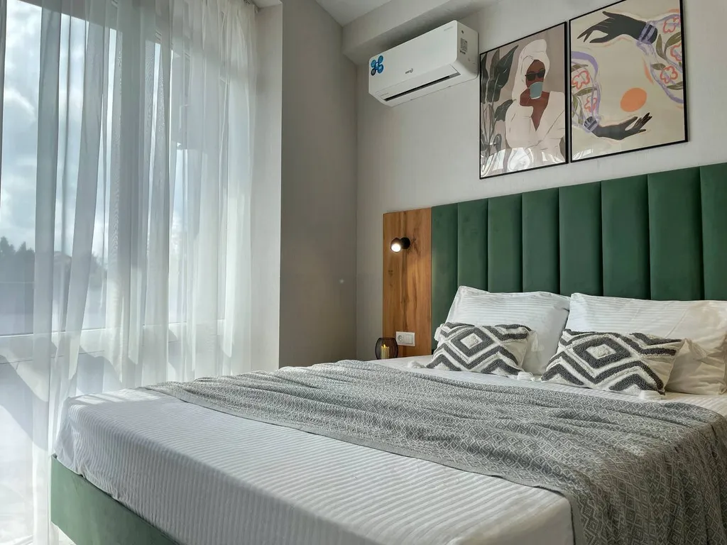 Апартаменты с большим балконом в 3 минутах от моря