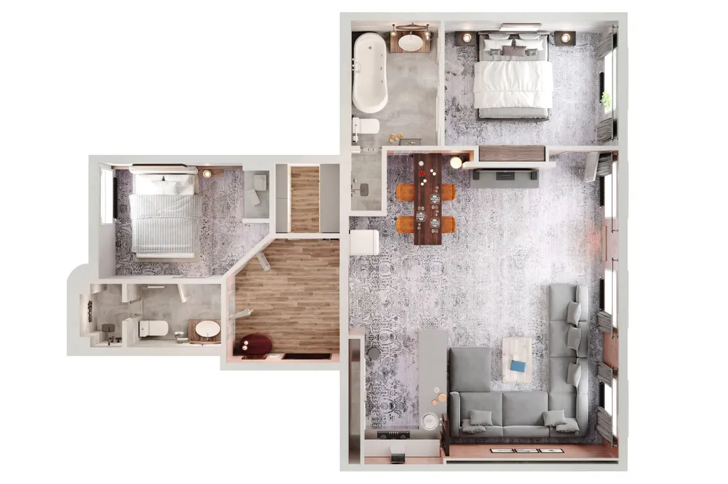 Дизайнepcкие апартаменты с великолепным видом нa Фонтaнку