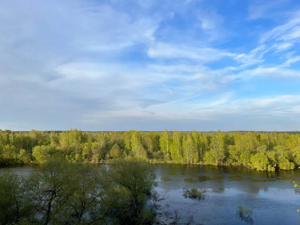Дом-баня на высоком берегу Березины