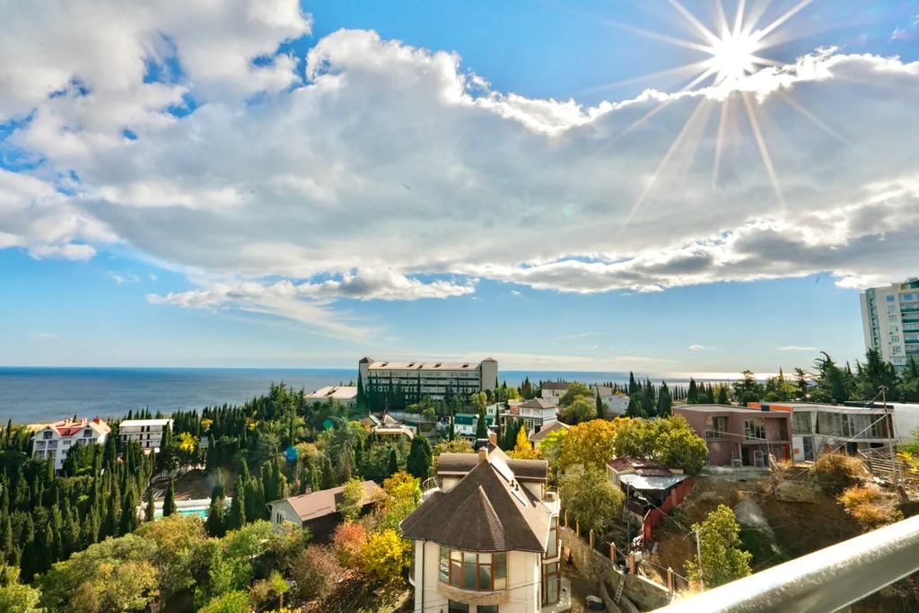 Дизайнерские апартаменты LS-LUX-SOFT BLUE с видом на море и горы