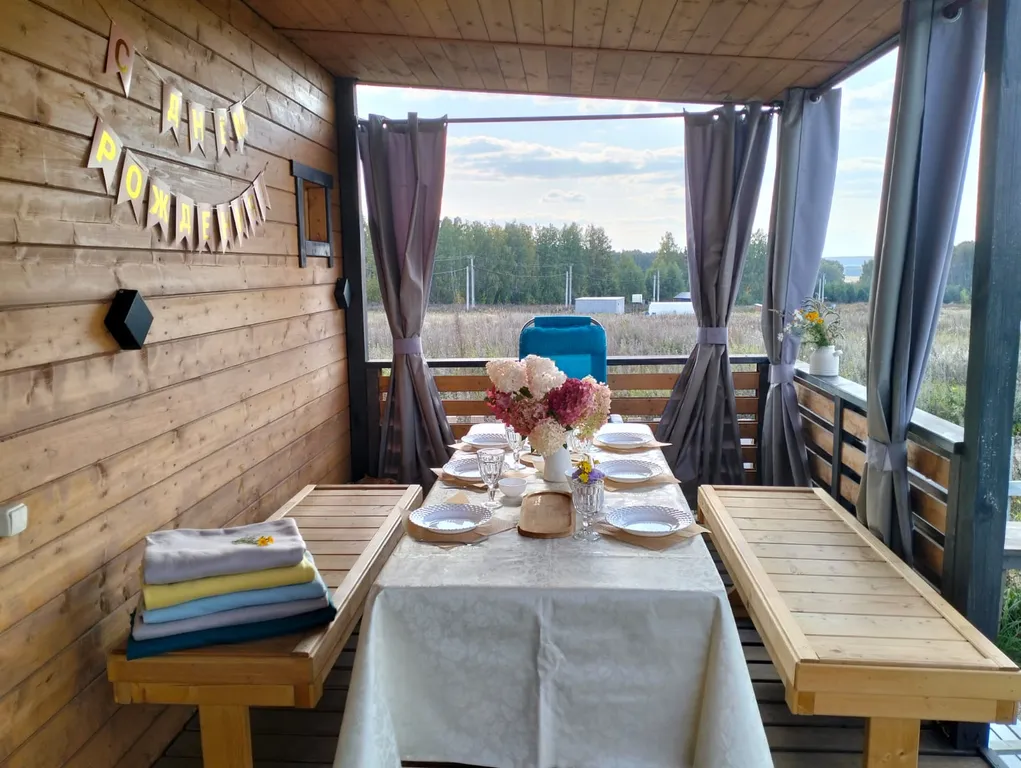 Уютный дом с баней и чаном