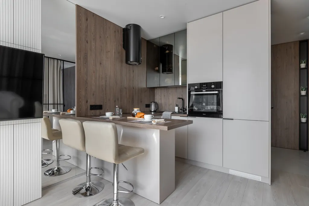 Современный апартамент с видом на парк Челюскинцев