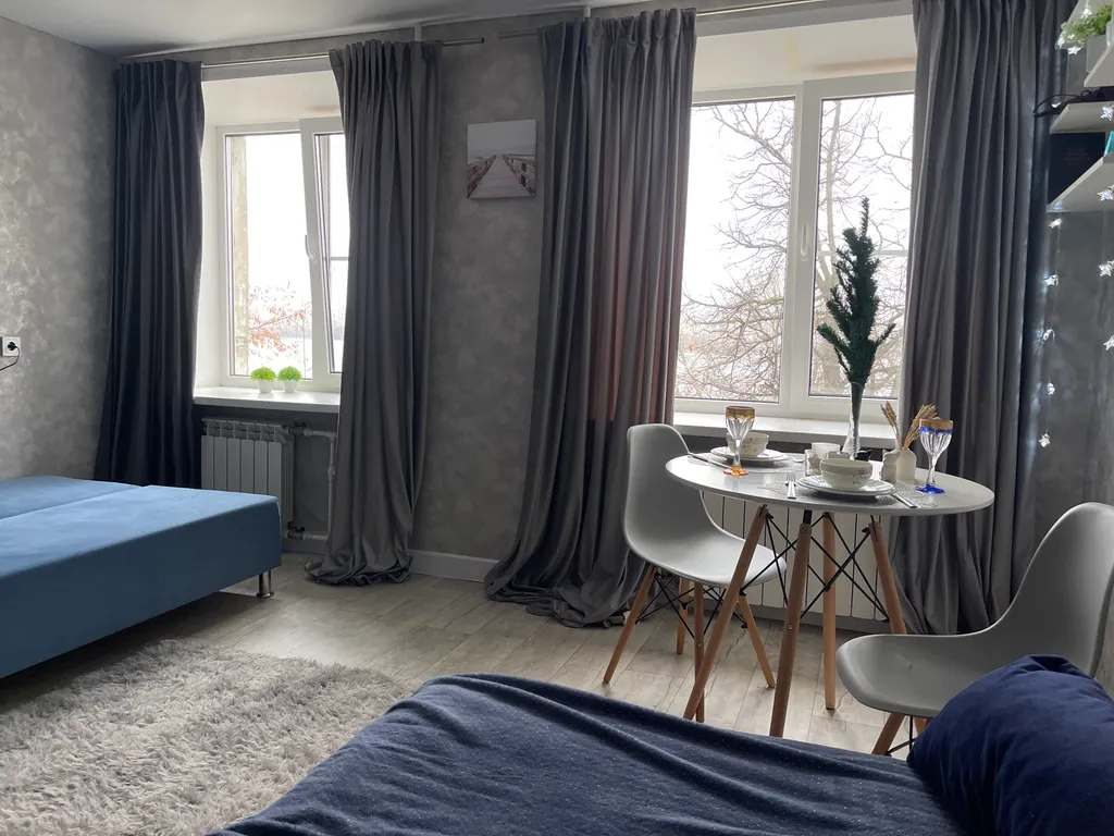 Студия с видом на реку и город в 5 минутах от центра города