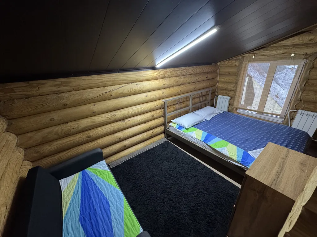 Срубовой дом с большим бассейном и шикарным видом на Жигулевские горы