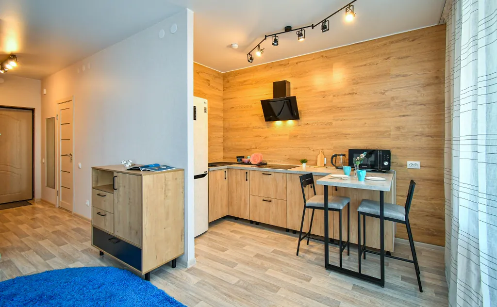 Квартира Квартира Прекрасная студия с лаунж зоной на балконе и шикарным видом — Красноярск