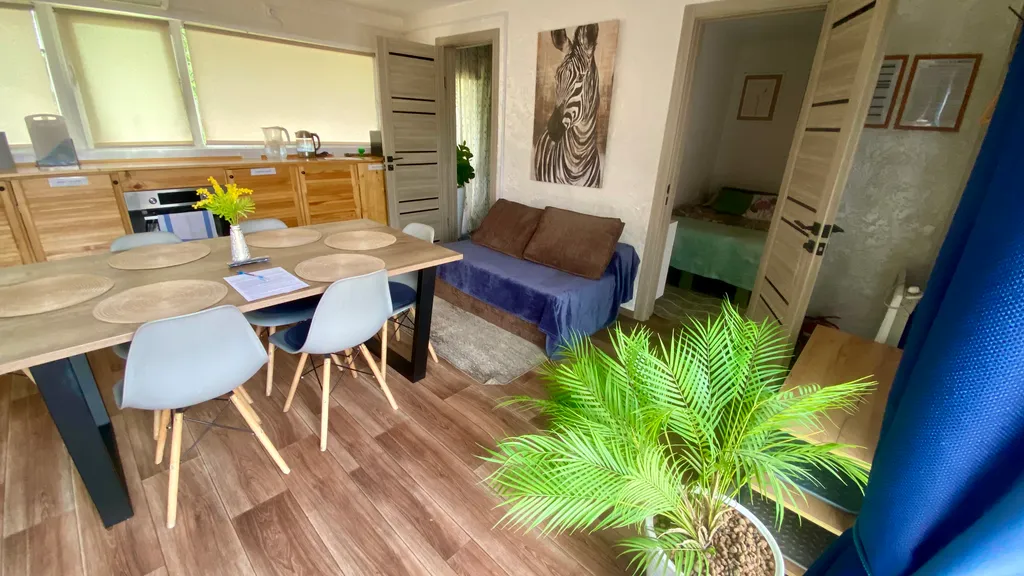 Домик Рокс с баней, банным чаном и чашей для купания