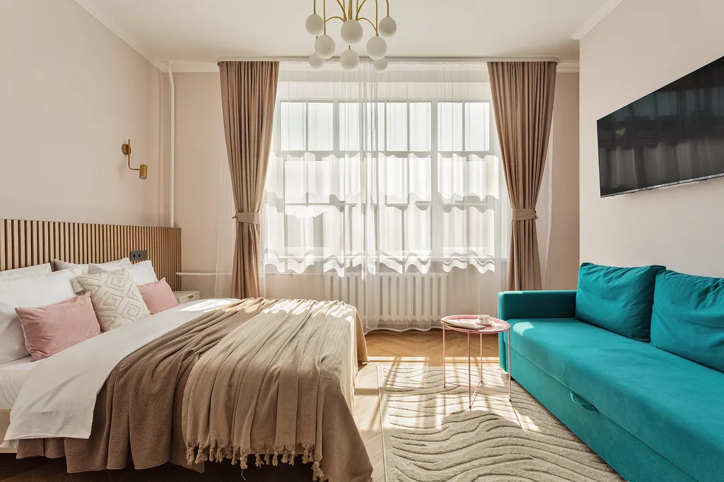 J&N Apartments Четырехместная студия с видом на парк