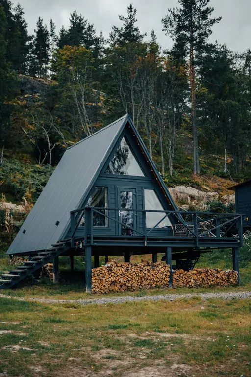 Дом с видом на озеро рядом с Ладожскими шхерами