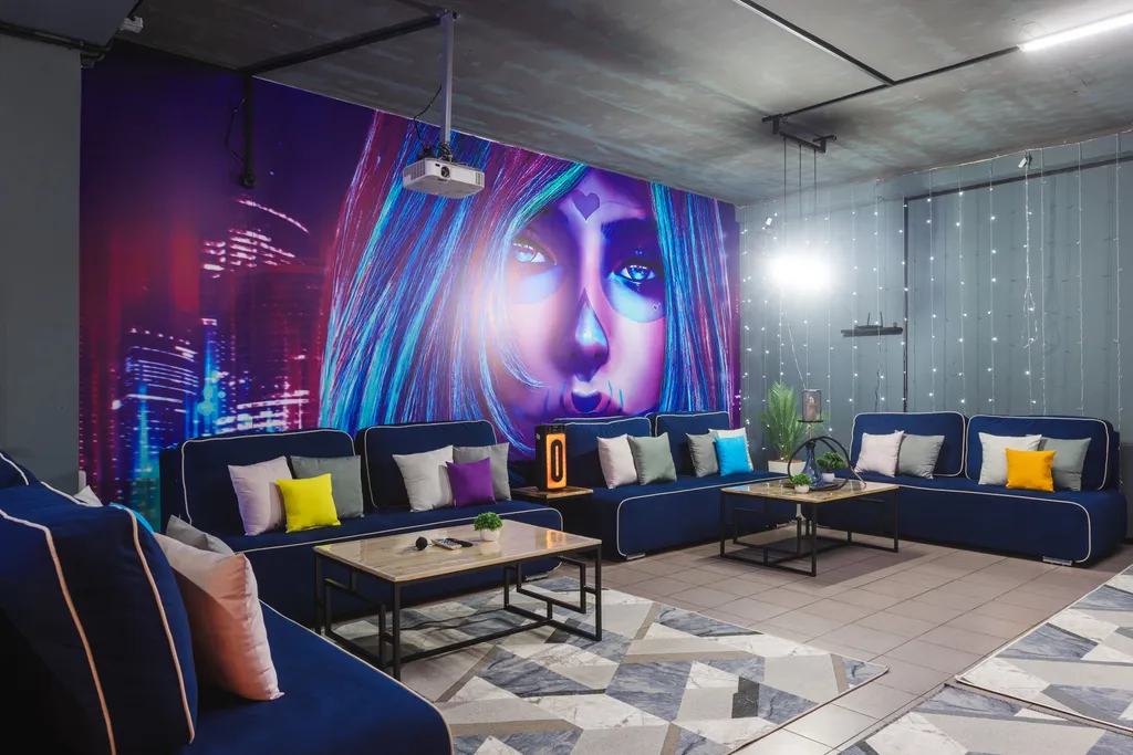 Квартира в стиле Лофт с караоке для дня рождения