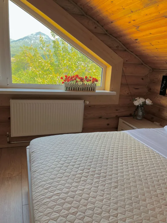 Уютный деревянный дом с видом на горы