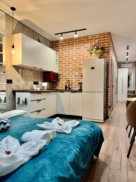 Студия с панорамным видом на Москву