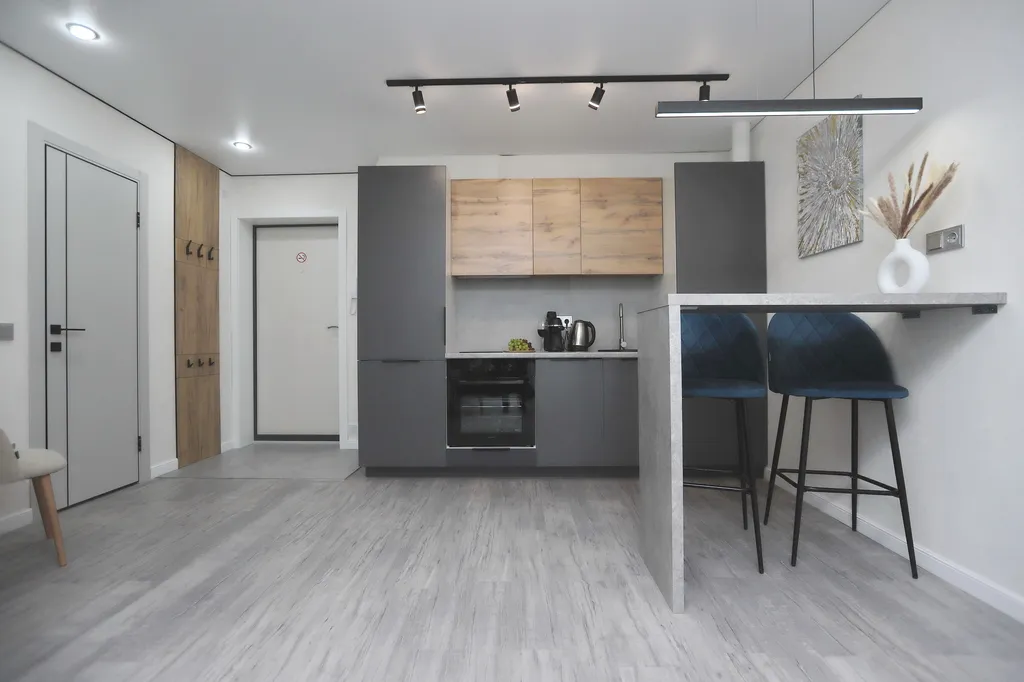 Квартира на 23-м этаже с парящей кроватью