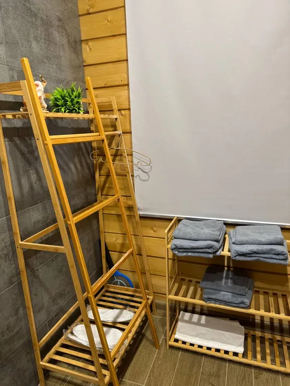 Большой а-фрейм с панорамной сауной и ванной