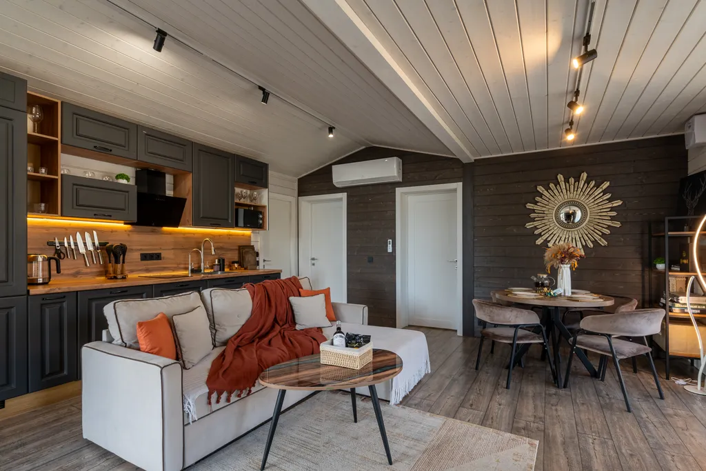 Дом с чаном и сауной у леса.