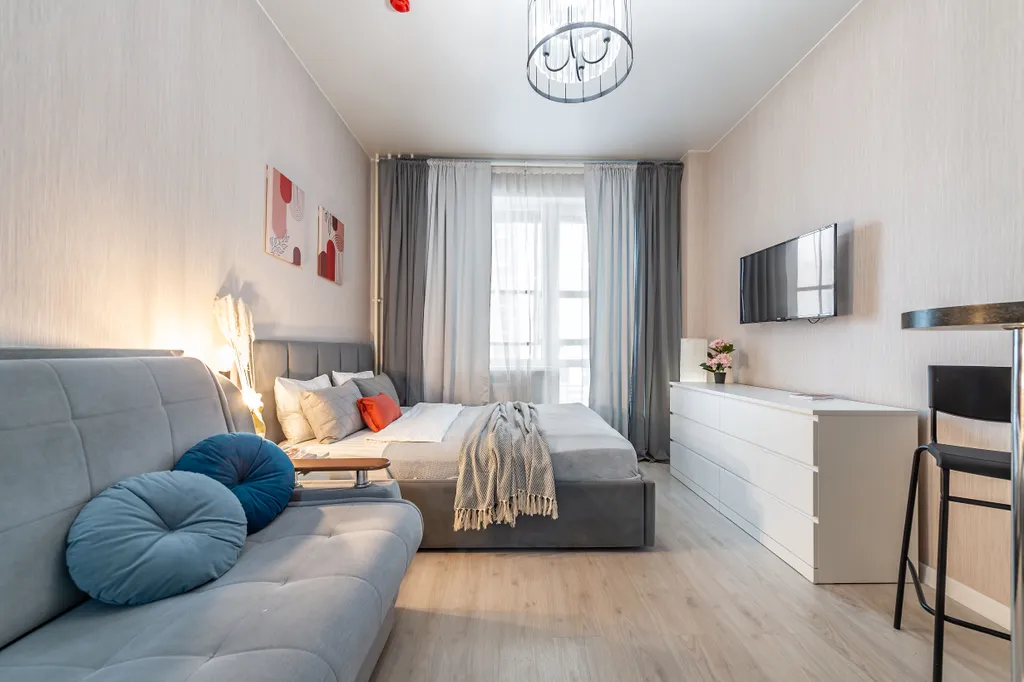 Квартира Квартира ApartMe Аэропорт уютная студия для 4 гостей — Санкт-Петербург