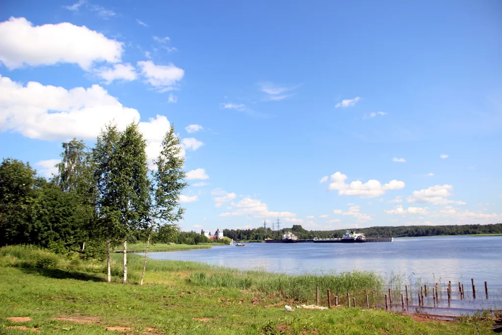 Домик у реки с отличным видом на 2 шлюз Волго Балтийского канала и лес