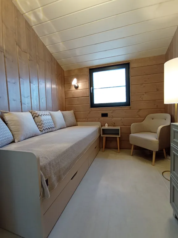 Панорамный дом с видом на лес и банным чаном