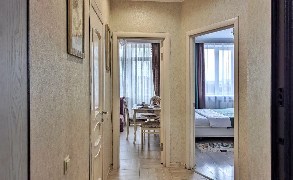 Светлая квартира c открытым балконом