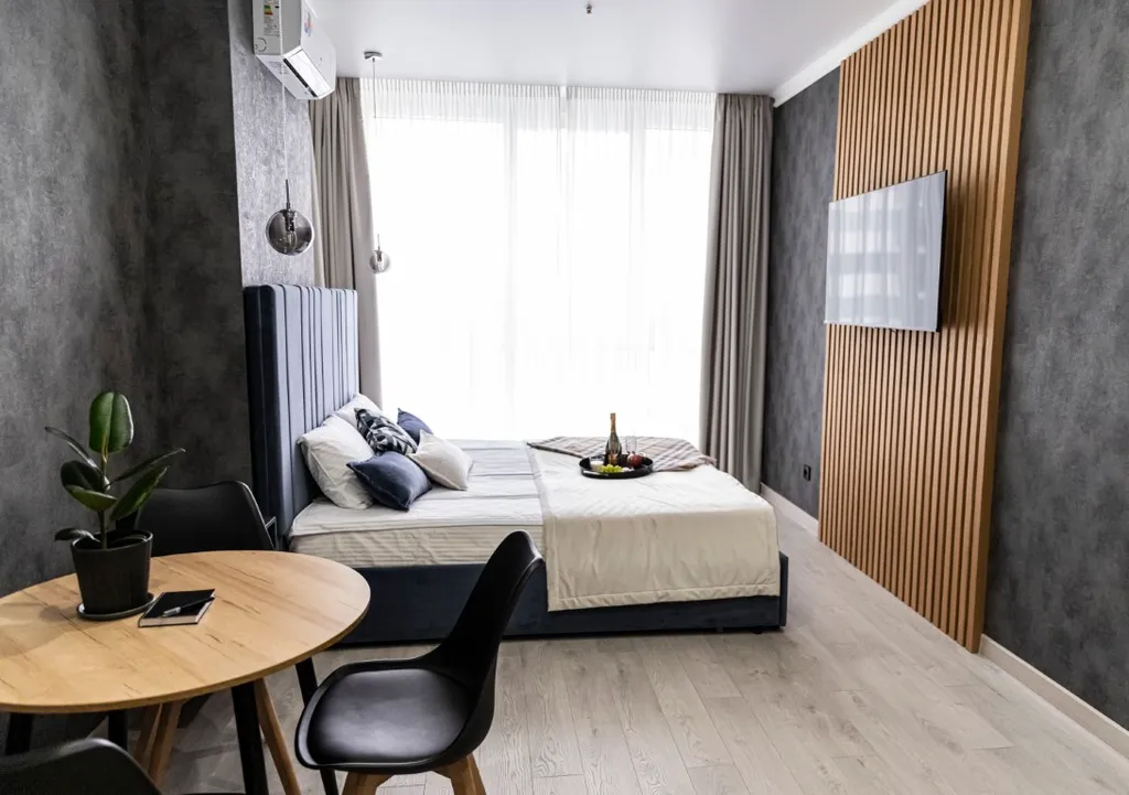 Квартира Стильные апартаменты "Графит" Делюкс в центре Краснодара на набережной — аренда посуточно в Краснодар