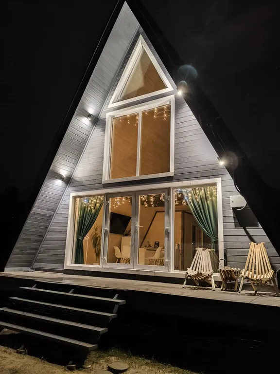 Коттедж Уютный большой дом A-Frame с чаном рядом с Волгой — аренда посуточно в Чебоксары