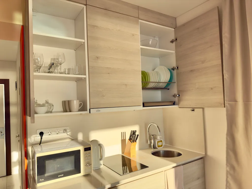 Студия с видом на море и горы