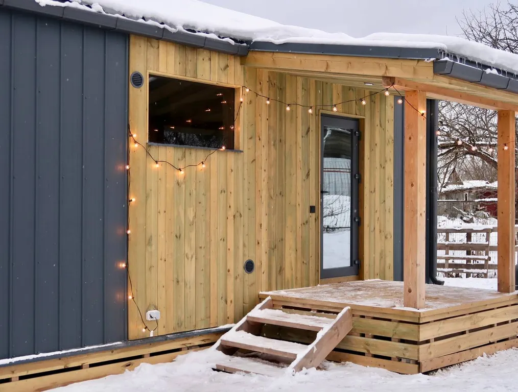 Дом с камином и баней Две яблони