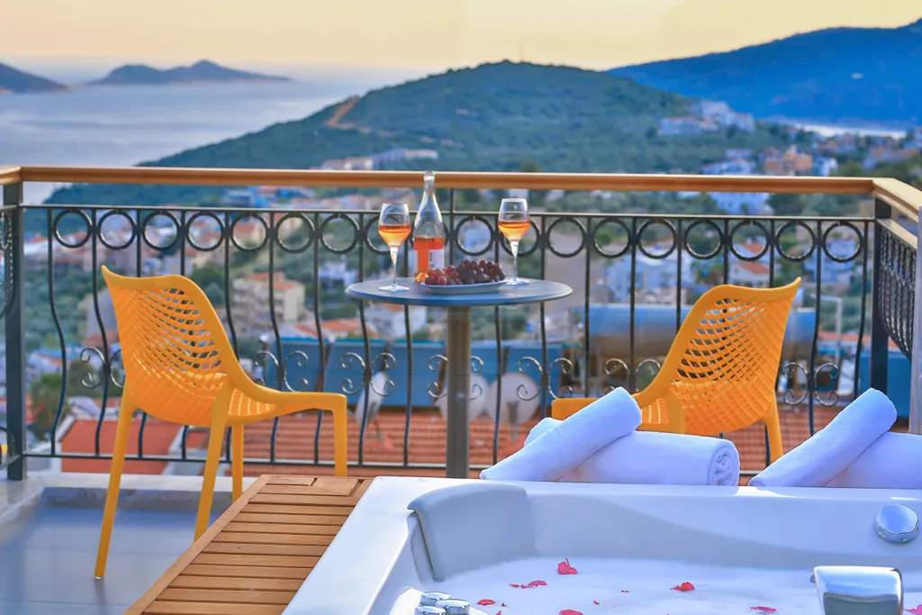 Коттедж Вилла 485 с видом на море и бассейном — Калкан