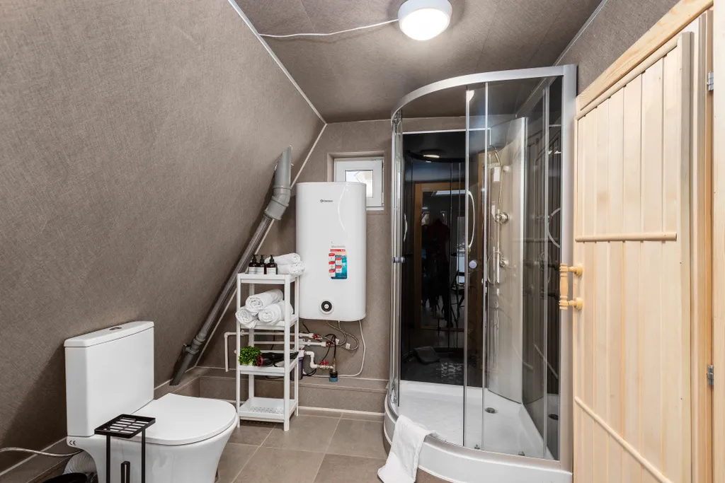 A-frame с беседкой и сауной у Игоры