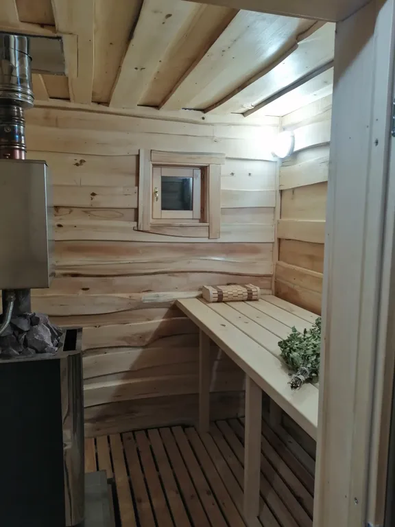 Уютные домики на берегу озера с баней на дровах