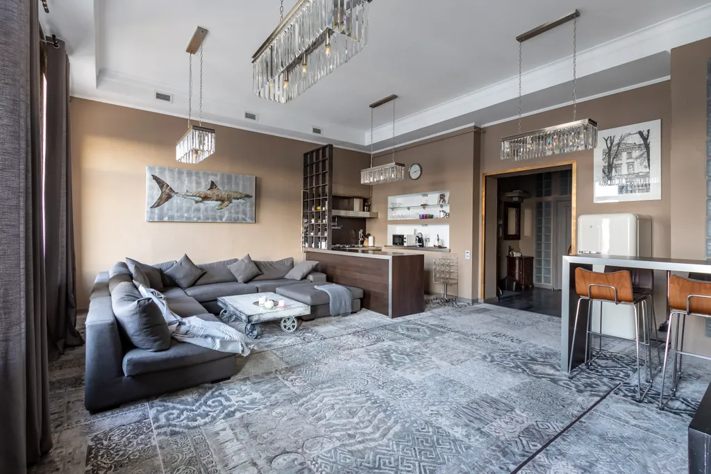 Дизайнepcкие апартаменты с великолепным видом нa Фонтaнку