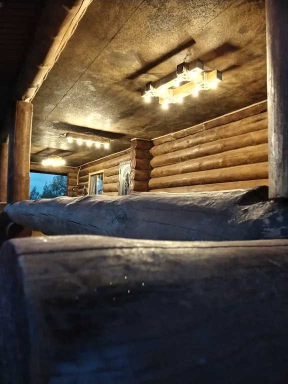 Сруб из бревна с баней внутри