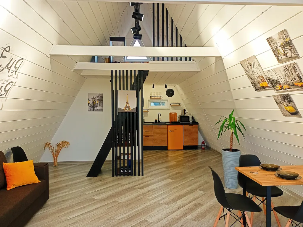 Дом в стиле A-frame рядом с озером в 30 минутах от Нижнего Новгорода