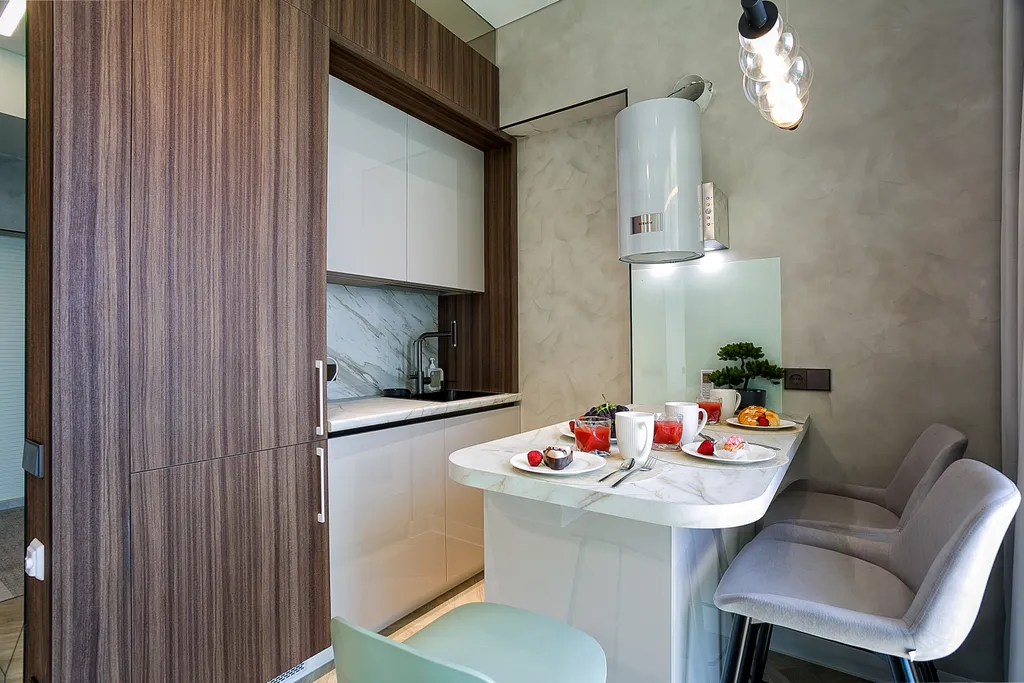 Студия с террасой и видом на море в скай плаза 3