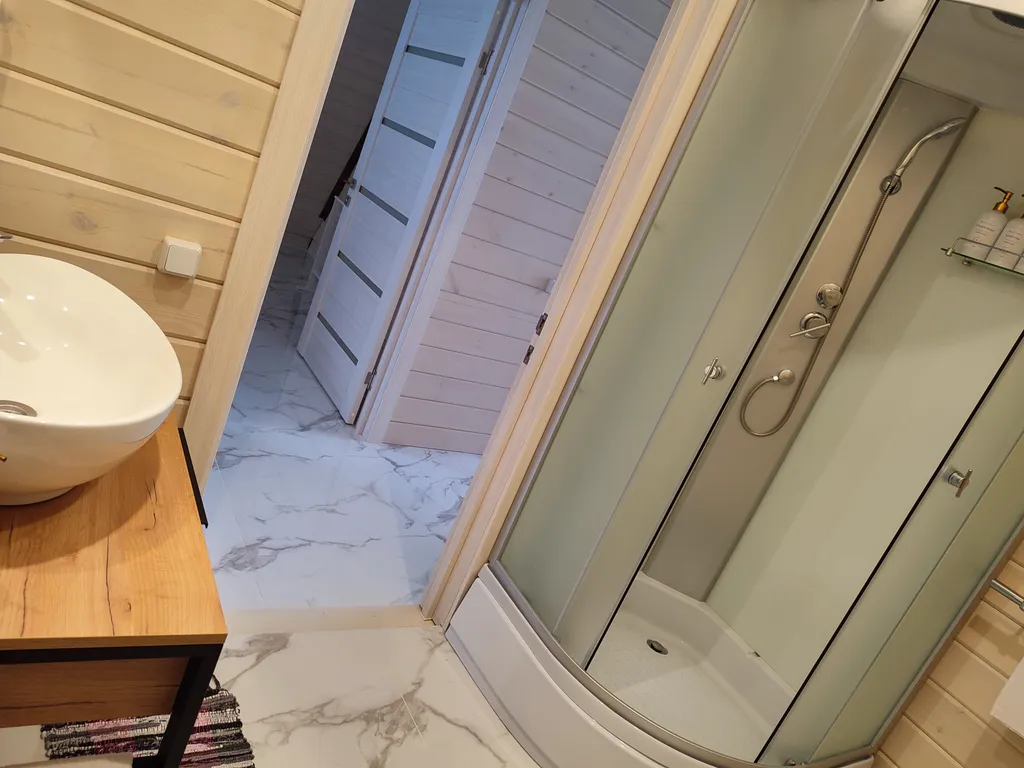 Уютный большой дом A-Frame с чаном рядом с Волгой