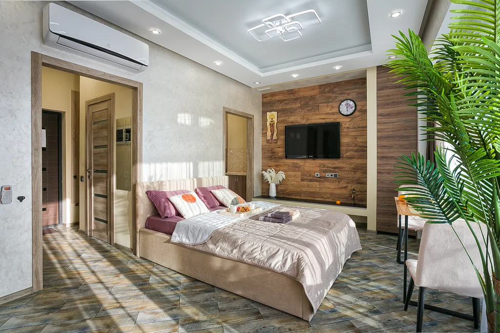 Студия терраса вид на горы и частично на море в приморском парке